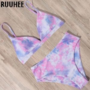 NWOT RUUHEE High Waist Tie Dye Bikini